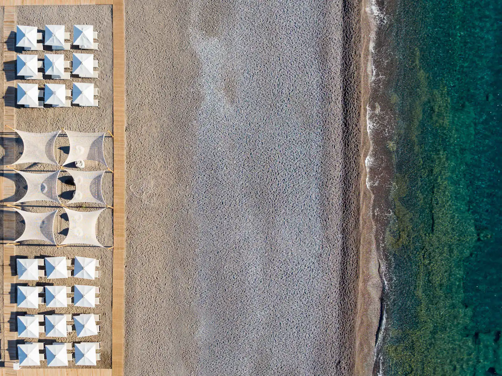 Vue aérienne de la plage de l'hôtel, hôtel Gennadi Grand Resort