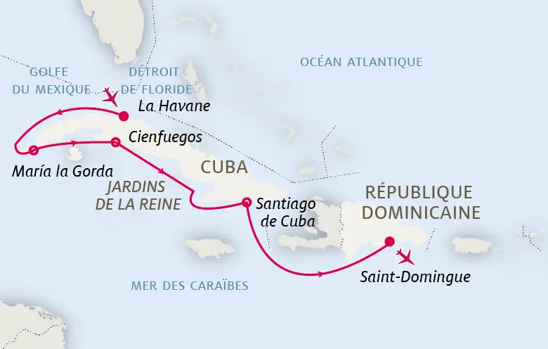 Carte Autour de Cuba