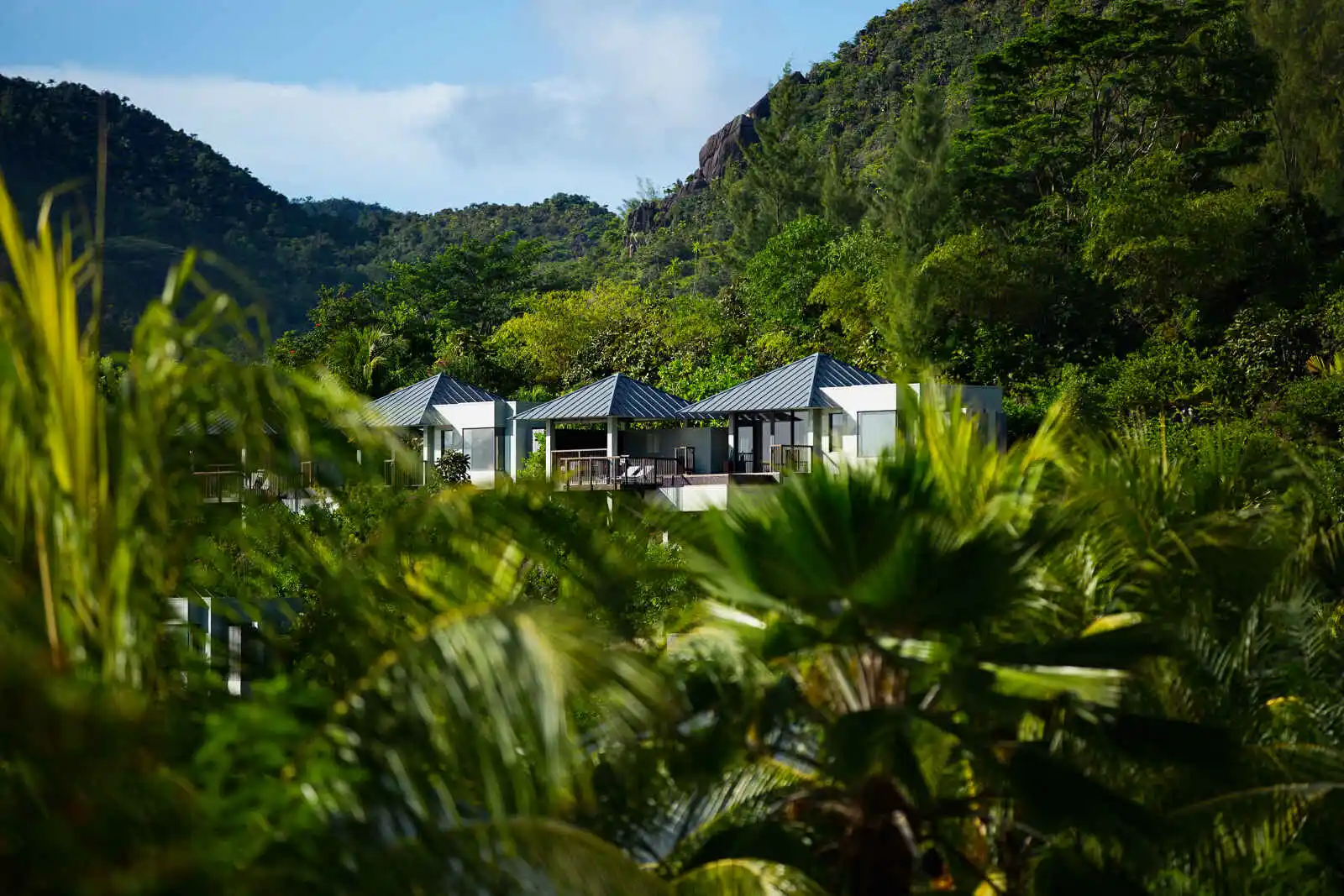 Vue extérieure de l'hôtel, Raffles Seychelles