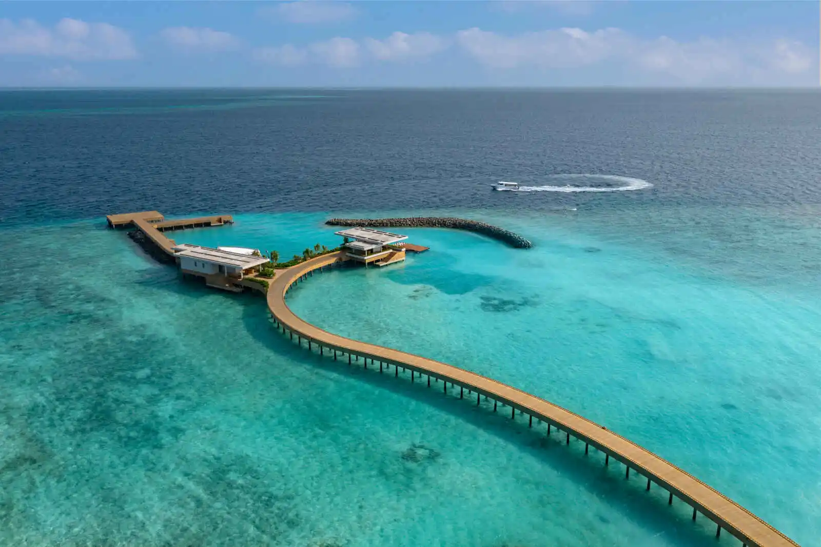 Vue aérienne de l'hôtel, Alila Kothaifaru Maldives