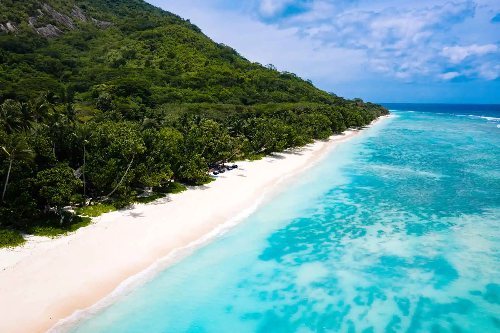 Vue aérienne plage, Hilton Seychelles Labriz Resort & Spa, Seychelles