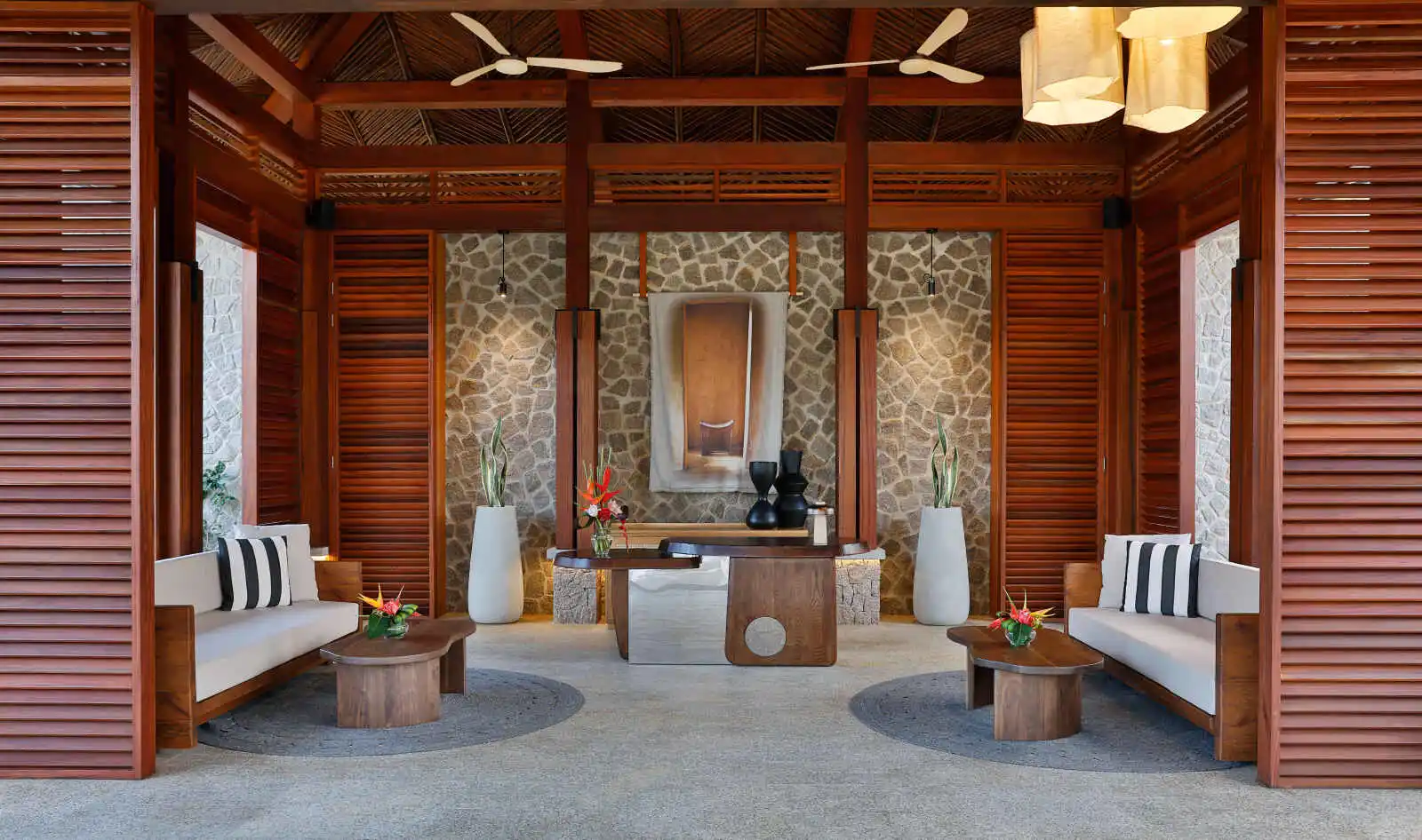 Pavillon de réception, Mango House Seychelles, LXR Hotels & Resorts, Seychelles