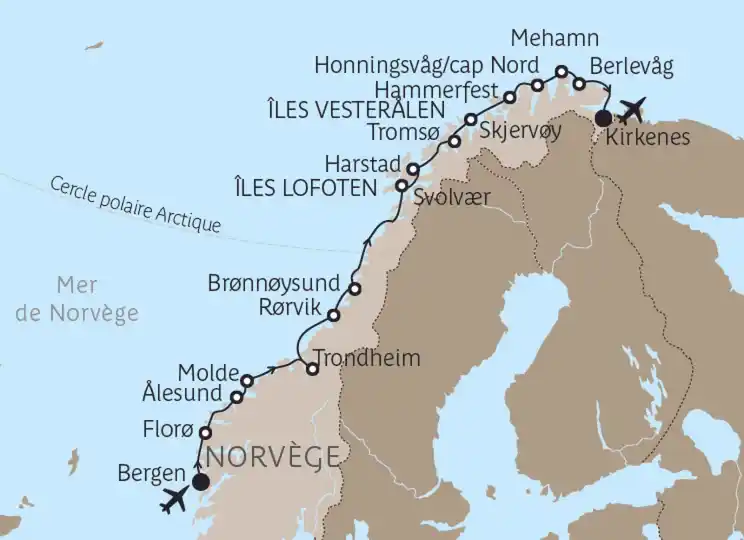 Carte L’essentiel de la Norvège