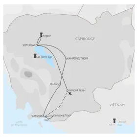 Carte Cambodge majestueux et attachant 2026