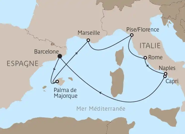 Carte L’ouest méditerranéen