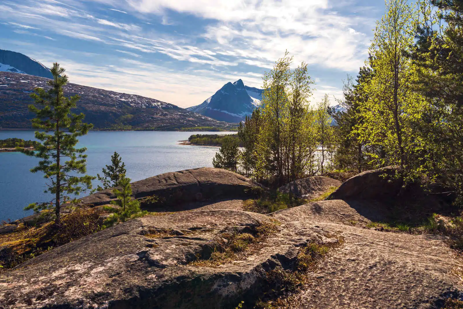 Paysage entre Fauske et Narvik, Norvège
