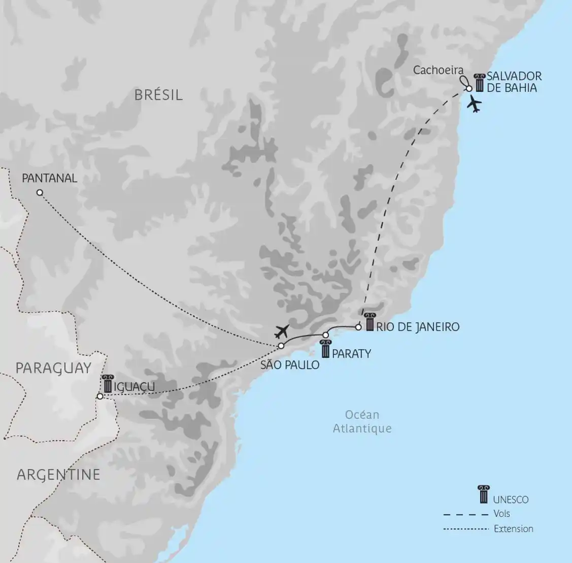 Carte Cultures et couleurs du Brésil