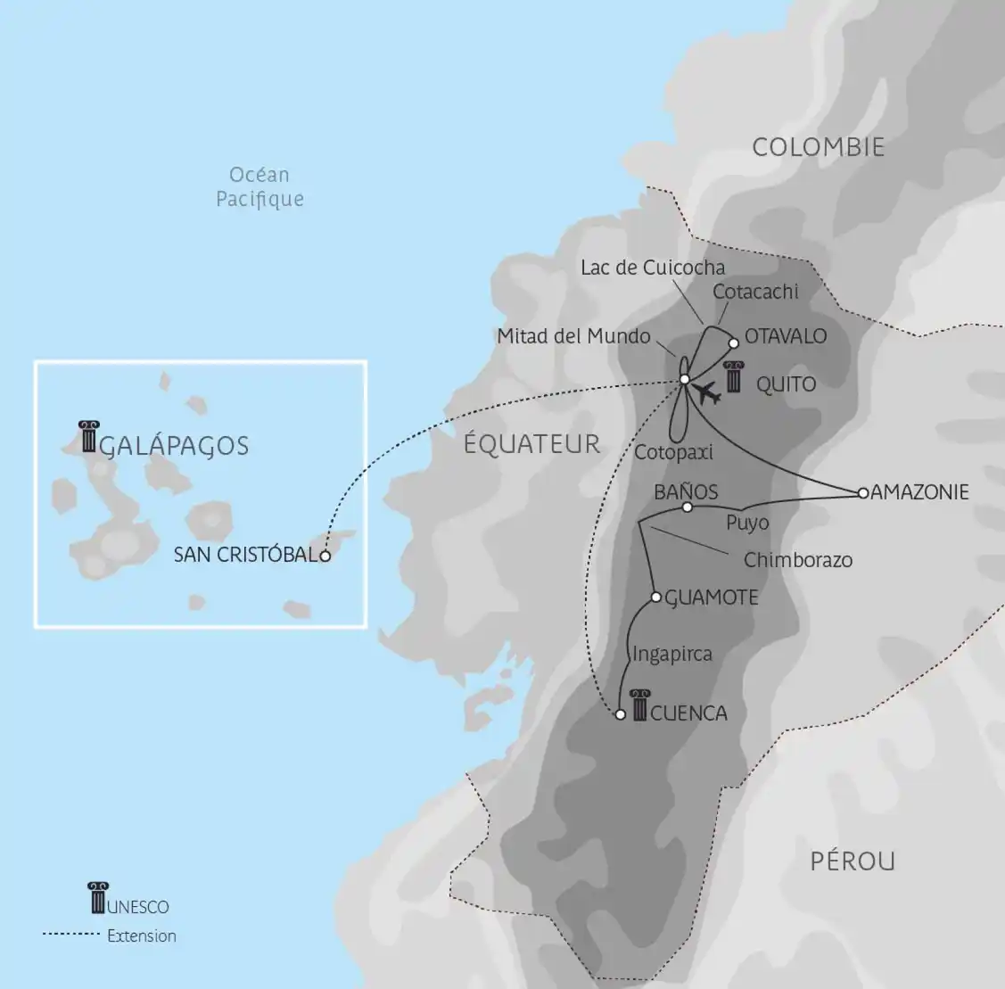 Carte C​œur Équateur en petit groupe 2026