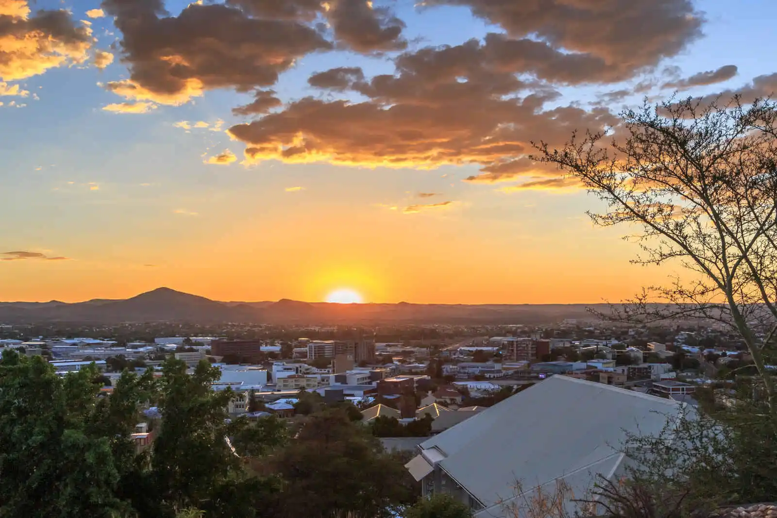 Vue aérienne, Windhoek, Namibie