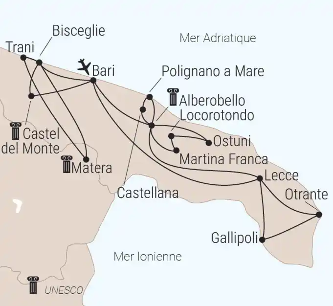 Carte Bella Puglia en petit groupe
