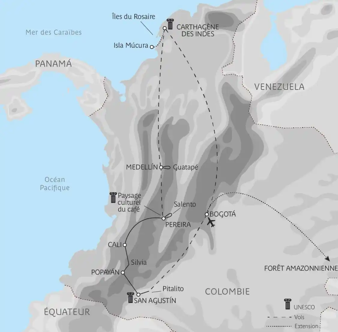 Carte Âges d’or de Colombie