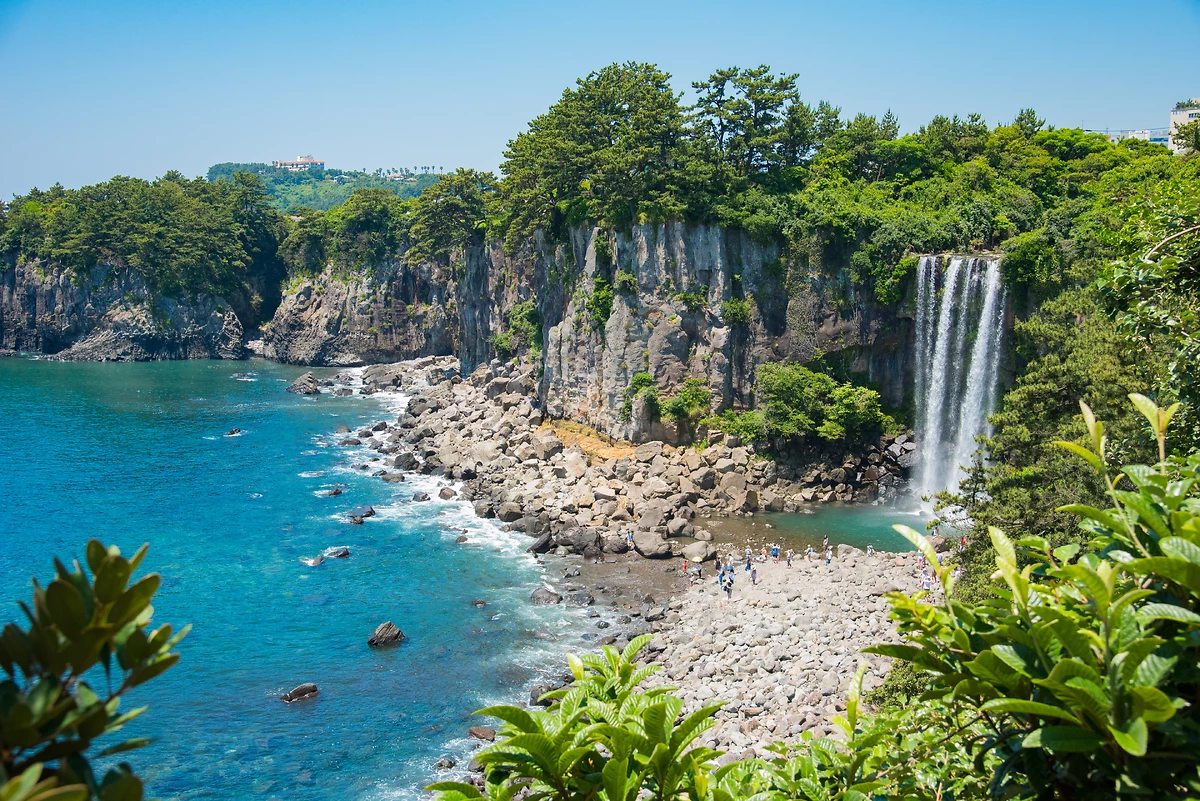 Cascade Jeongbang, Jeju, Corée du Sud