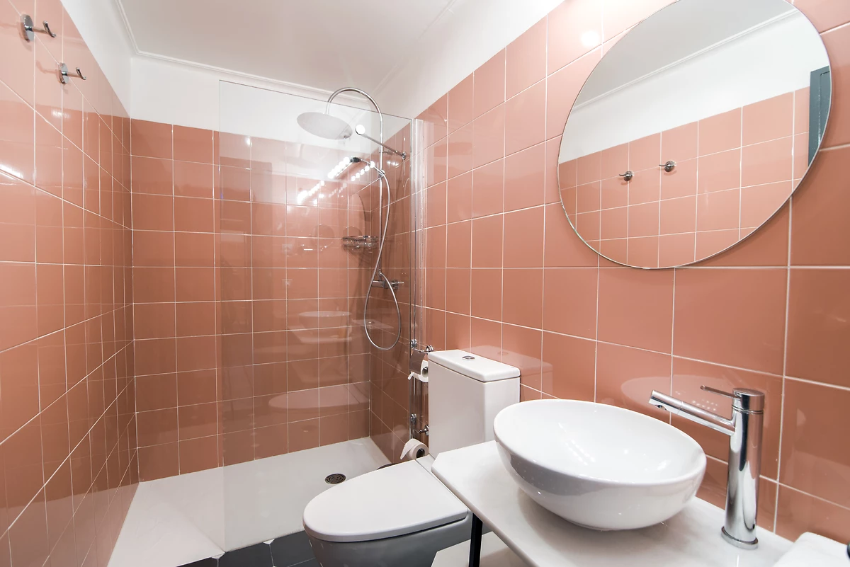 Salle de bain, Chambre double, Hôtel Petit Palace Puerta de Triana, Seville, Espagne