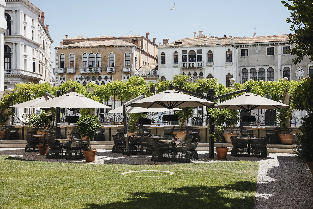 Terrasse et jardin, Aman Venice