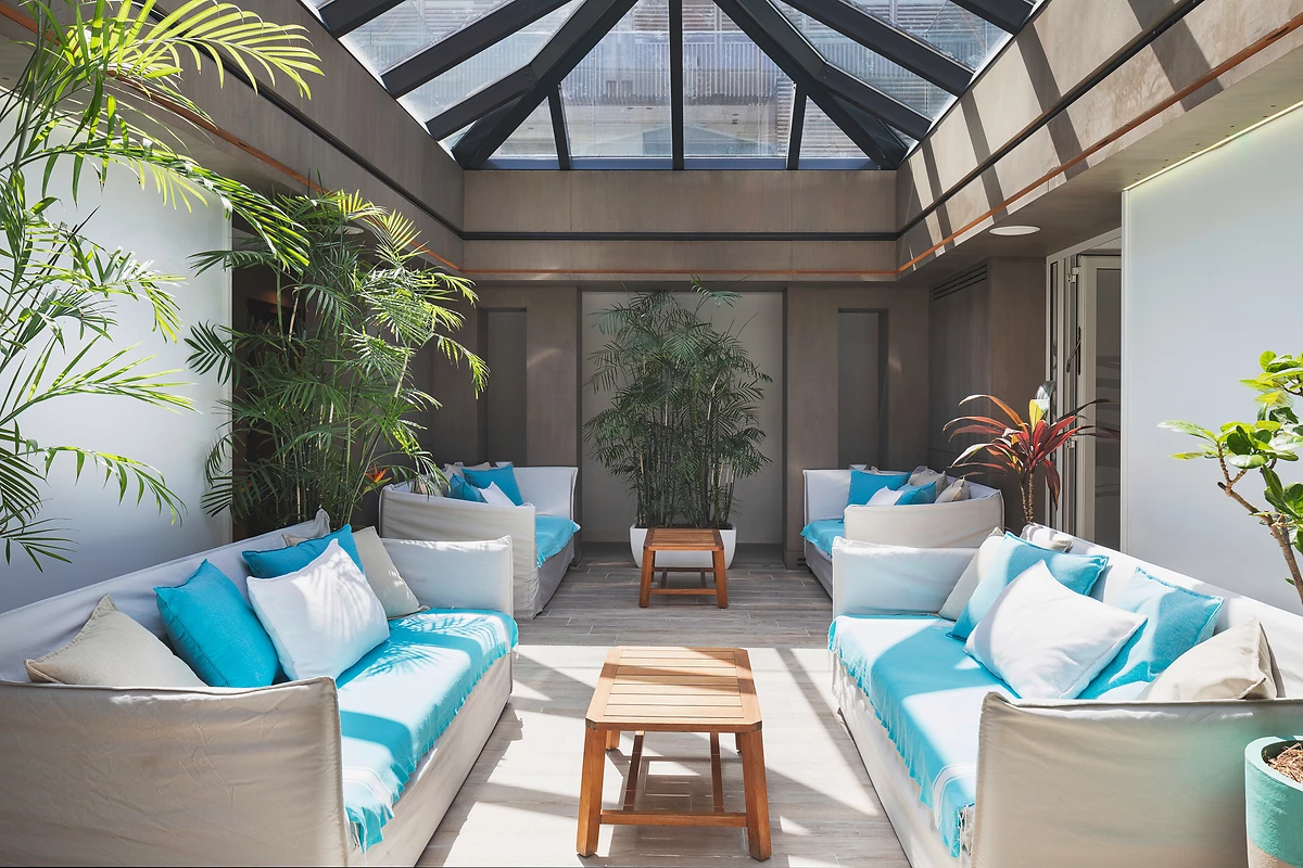 Salle d'attente, spa de l'hôtel, Le Barthélemy Hotel & Spa