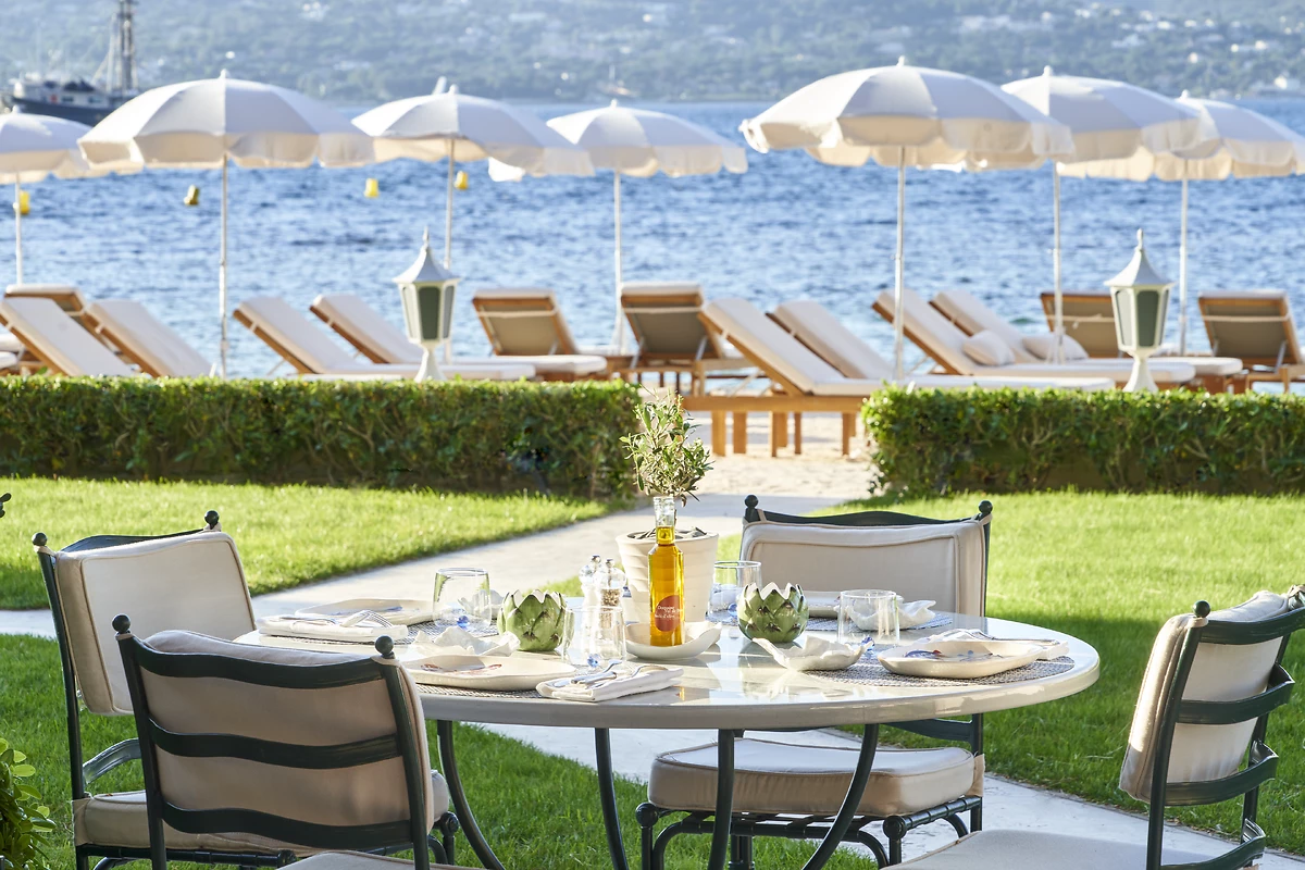 Un des restaurants de l'hôtel, Cheval Blanc St-Tropez