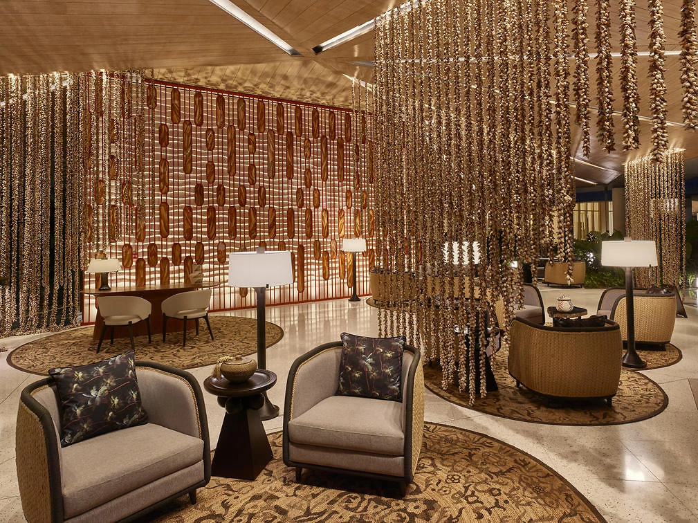 Lobby de l'hôtel, Waldorf Astoria Seychelles Platte Island