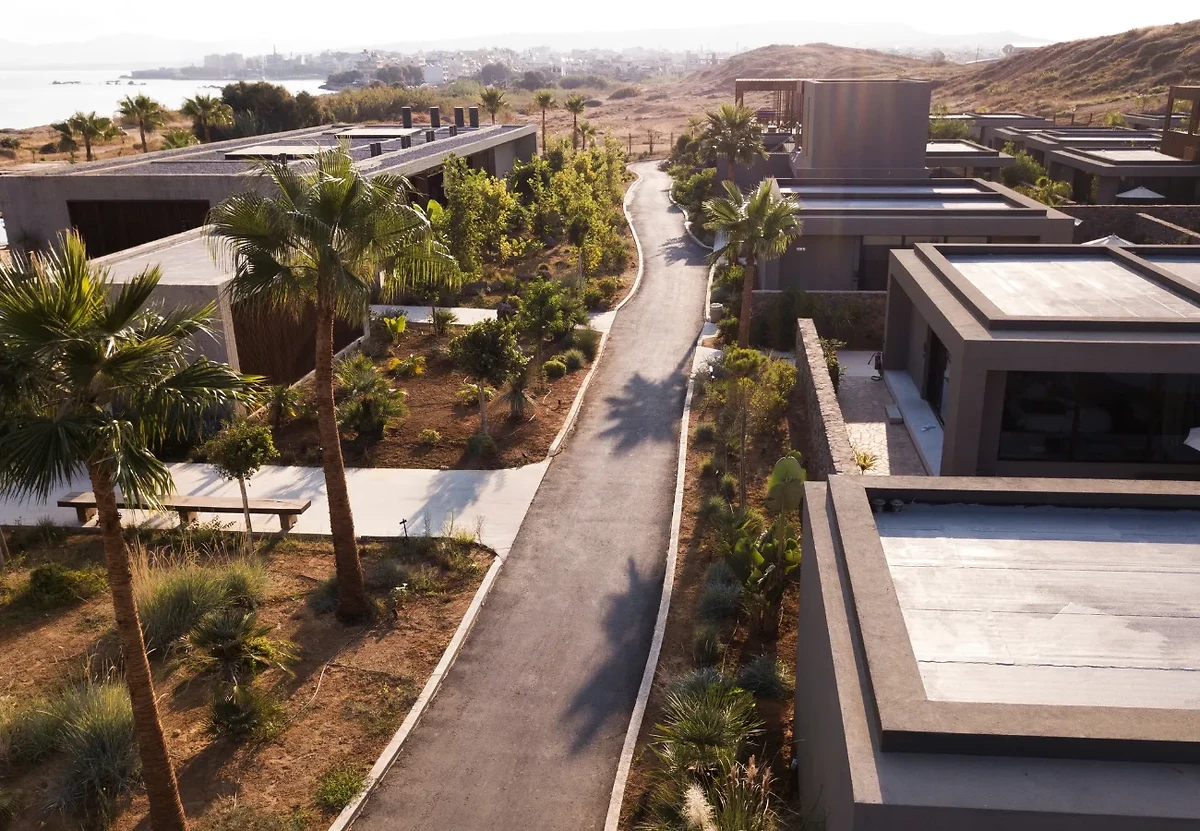 Vue aérienne de l'hôtel et ses espaces verts, Domes Zeen Chania, Crète, Grèce