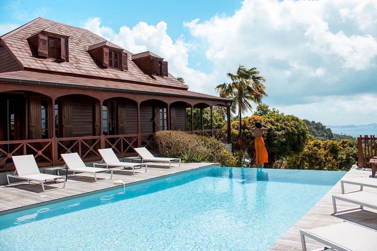 Piscine, Hôtel Le jardin Malanga, Trois Rivières, Guadeloupe