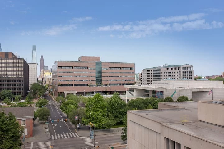 Vue depuis l'hôtel, hôtel Wyndham Philadelphia Historic District