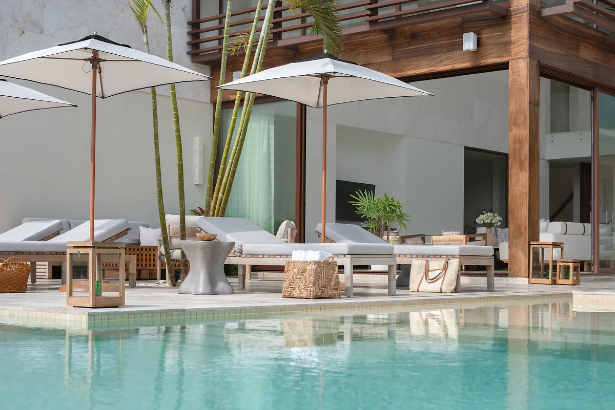 Terrasse et piscine de l'hôtel, Rosewood Mayakoba