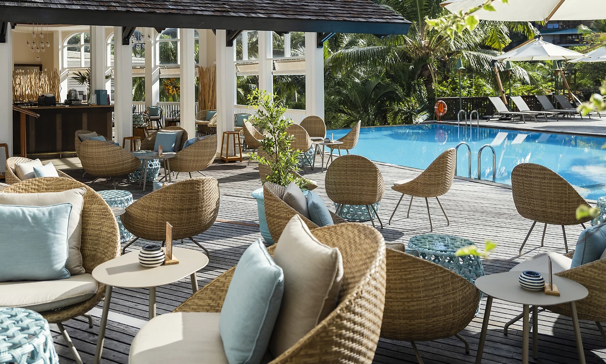 Terrasse, Bar Ton Francis, Hotel L'Archipel, Seychelles