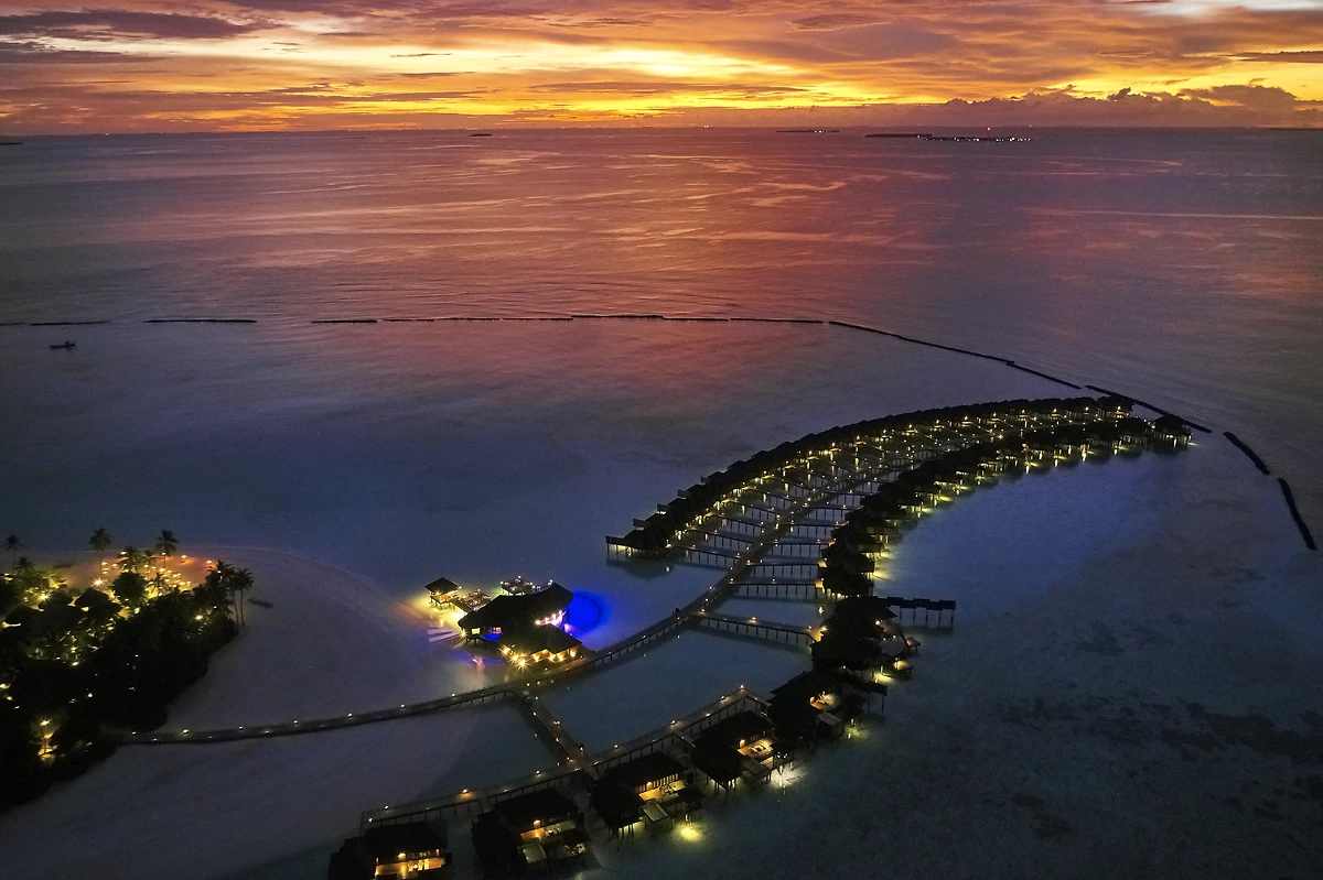 Vue aérienne de l'hôtel, Sun Siyam Iru Fushi