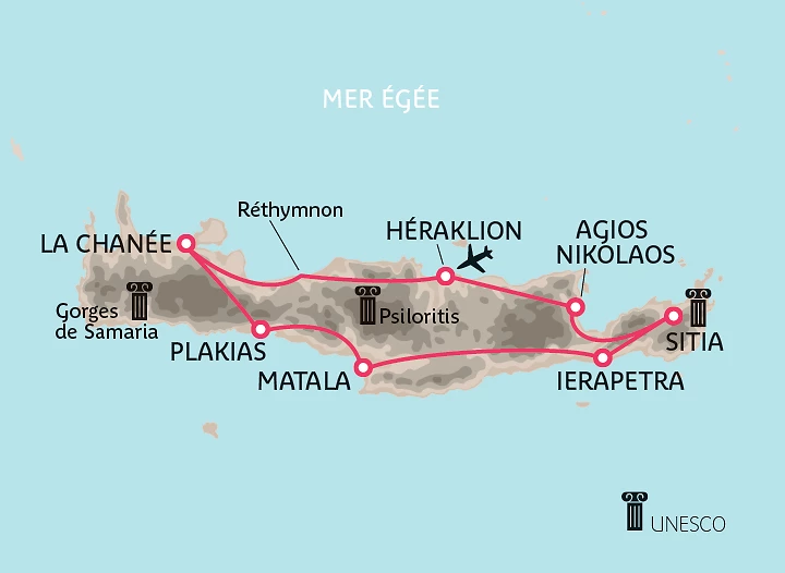 Carte Crète picturale