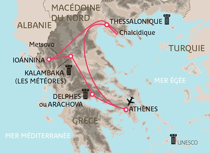 Carte Grèce septentrionale