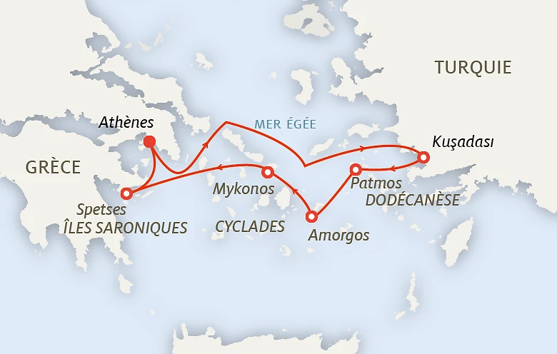 Carte Cyclades du Nord