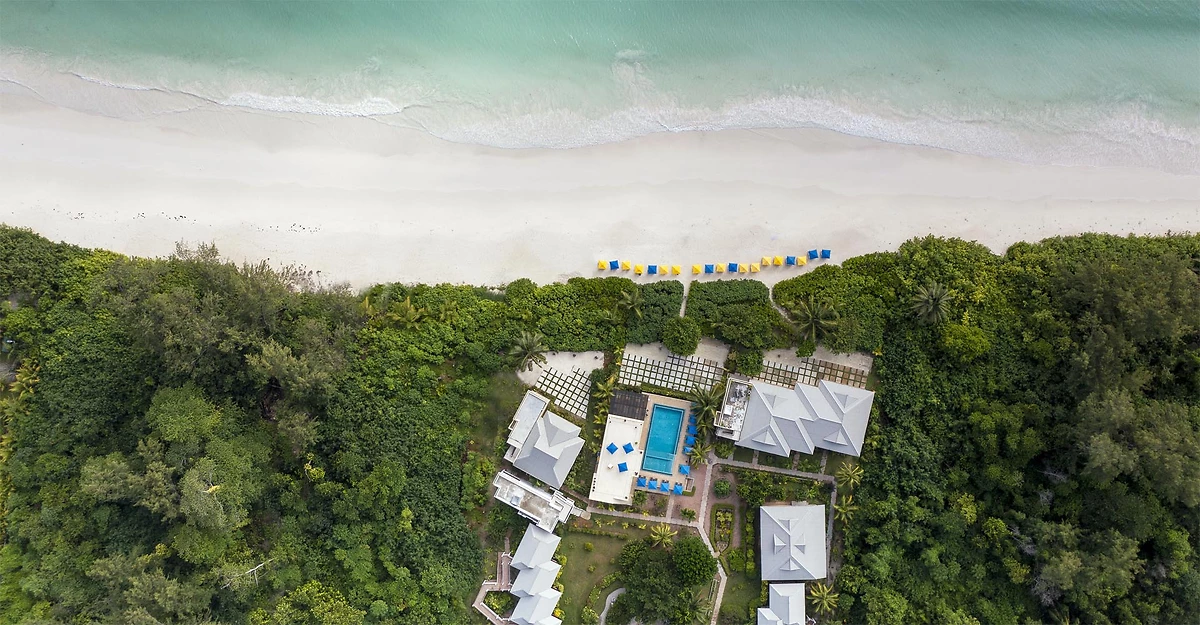 Vue aérienne de l'hôtel, Acajou Beach Resort