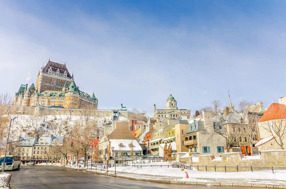 Vue sur le Château Frontenac et la ville, Québec, Canada