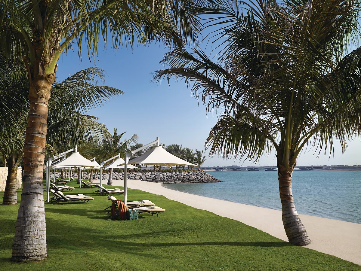 Plage, Shangri-La Hotel, Qaryat Al Beri, Abou Dhabi, Emirats Arabes Unis