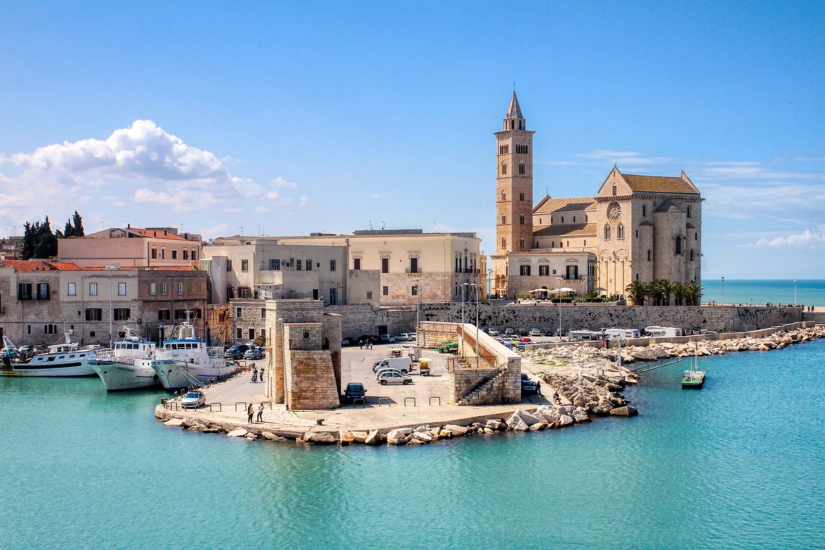 Vue aérienne, Trani, Pouilles