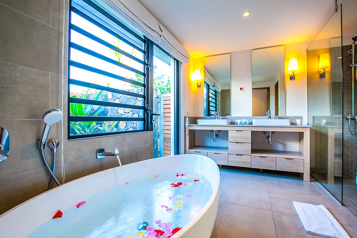 Villa deluxe, Salle de bain principale, Marguery Villas, Île Maurice