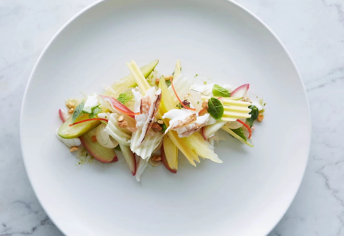 Plat servi dans l'un des restaurants de l'hôtel, COMO Maalifushi