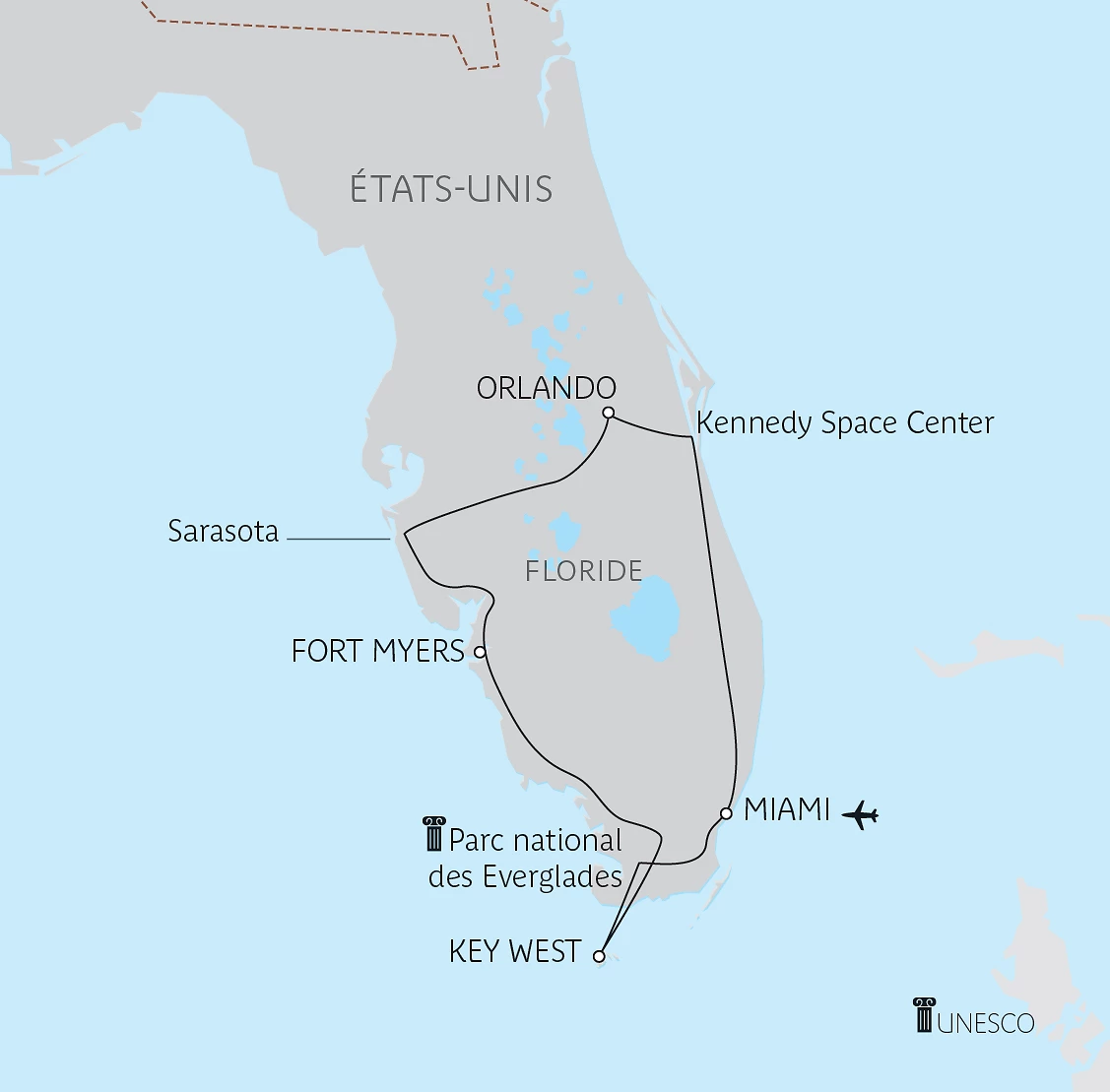 Carte Découverte de la Floride