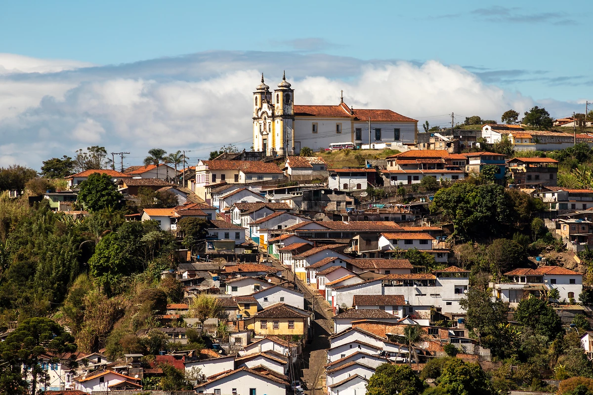 Vue aérienne d'Ouro Preto (UNESCO), Brésil