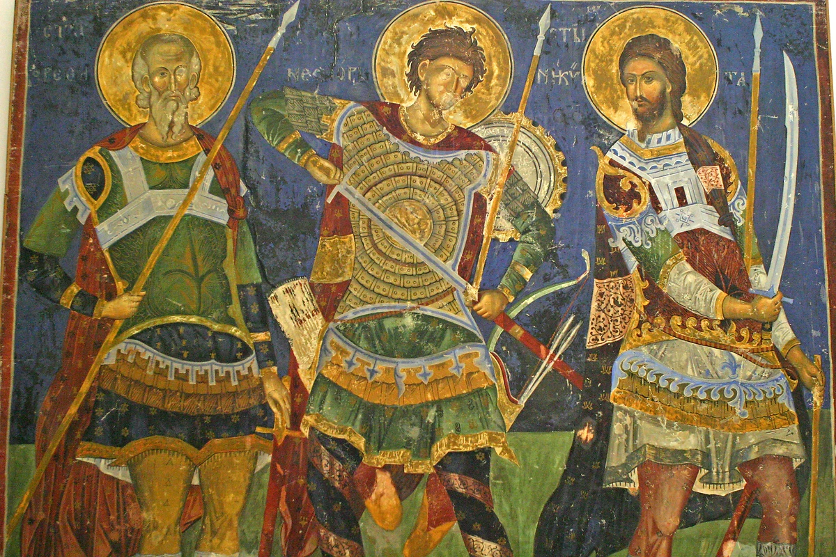 Fresque, monastère Manasija, Serbie, Europe