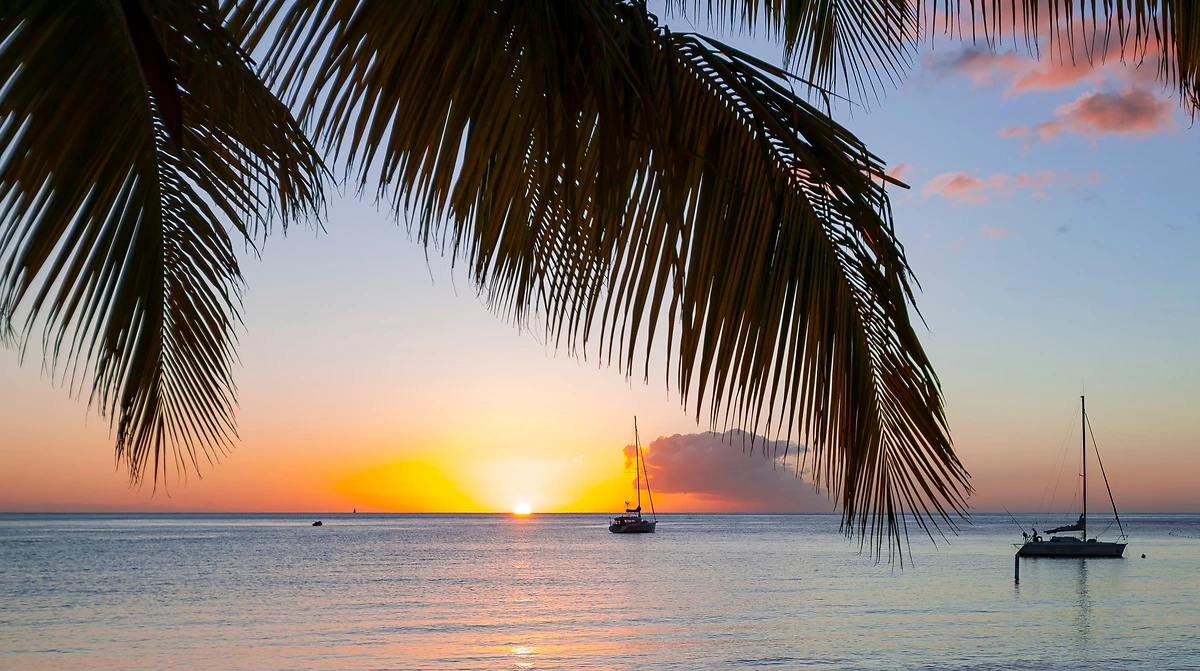 Coucher de soleil, Sainte-Lucie, Antilles, Caraïbes