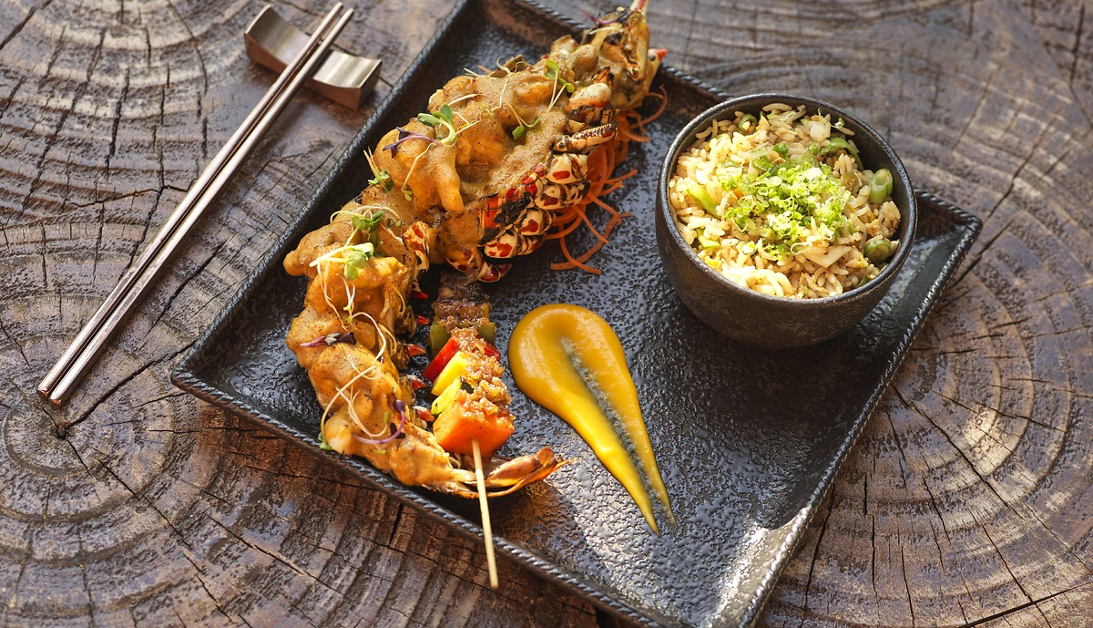 Plat servis au restaurant Iwau, Ritz Carlton Maldives : Fari Islands