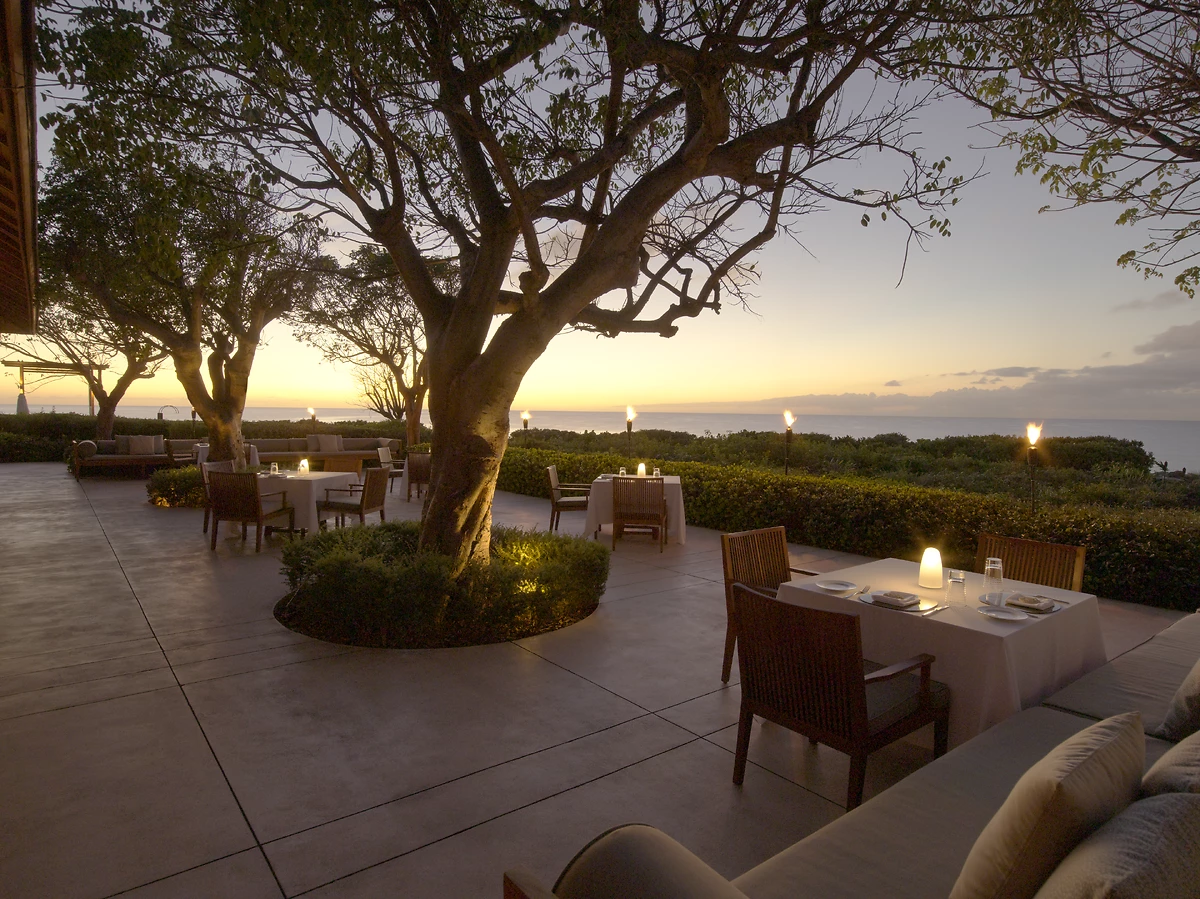 Un des restaurants de l'hôtel, Amanyara