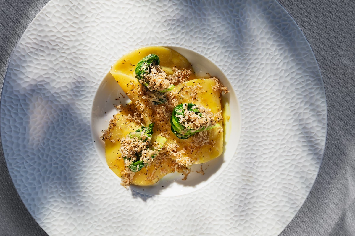 Plat servis dans l'un des restaurants de l'hôtel, Le Barthélemy Hotel & Spa