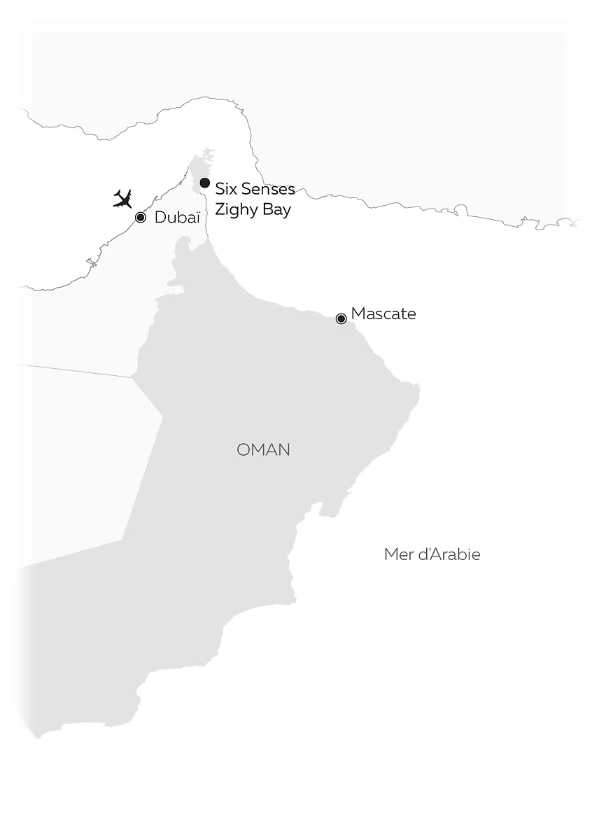 Carte Six Senses Zighy Bay