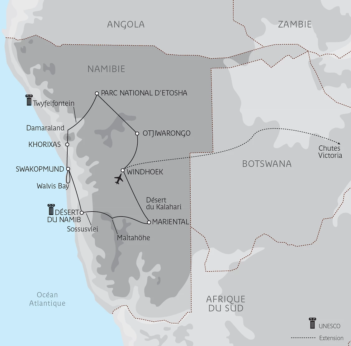 Carte Magnétique Namibie