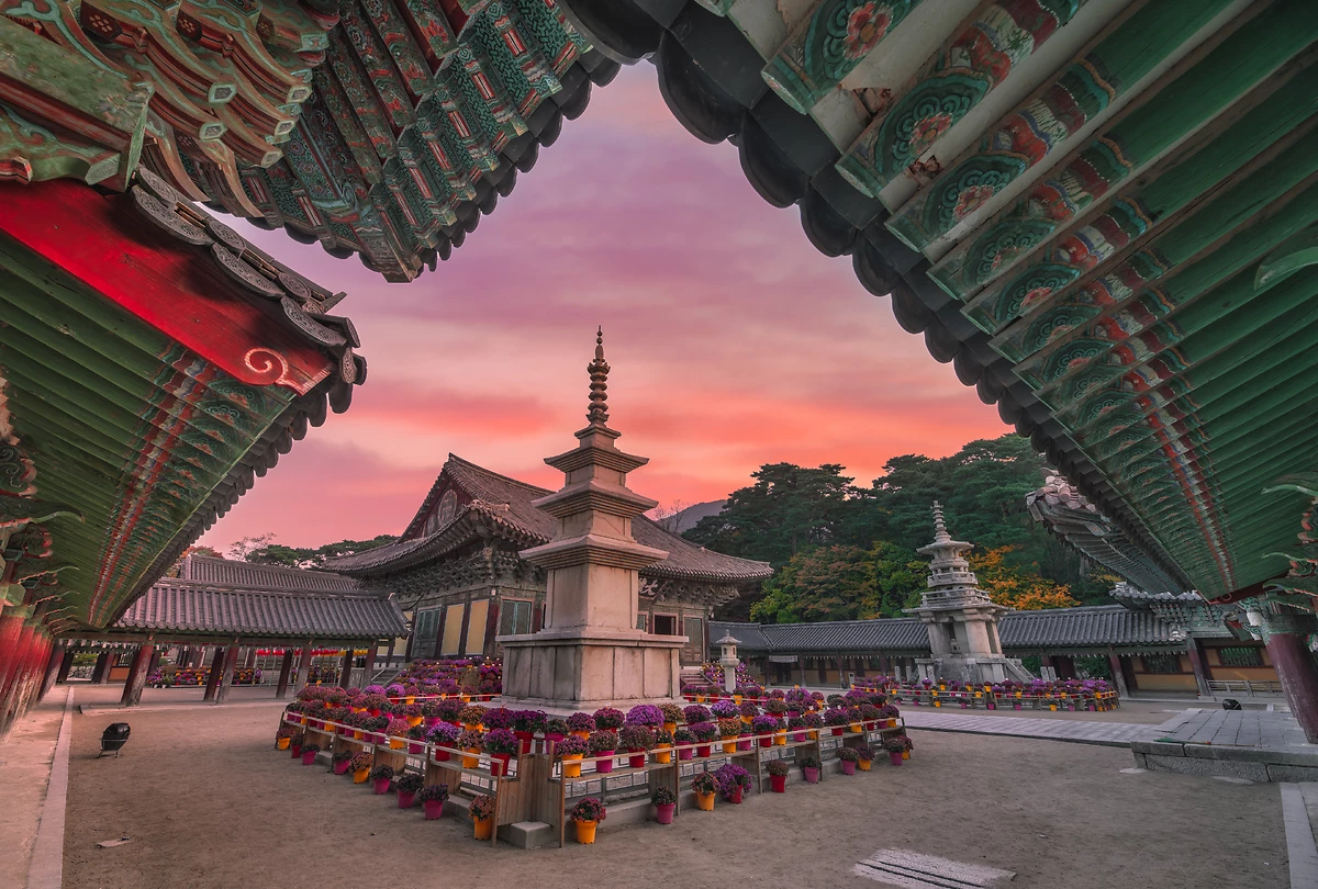 Temple bouddhiste de Bulguksa, Gyeongju, Corée du Sud