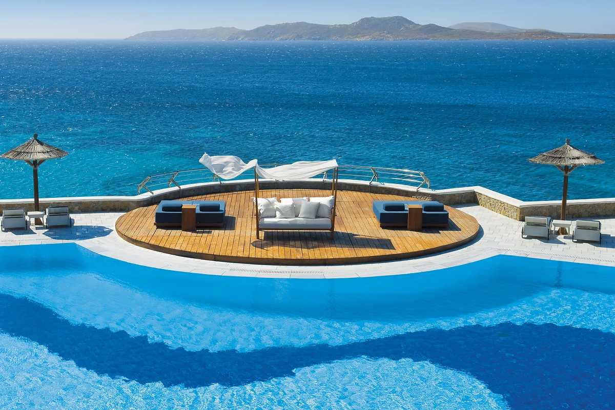 Piscine de l'hôtel, hôtel Mykonos Grand