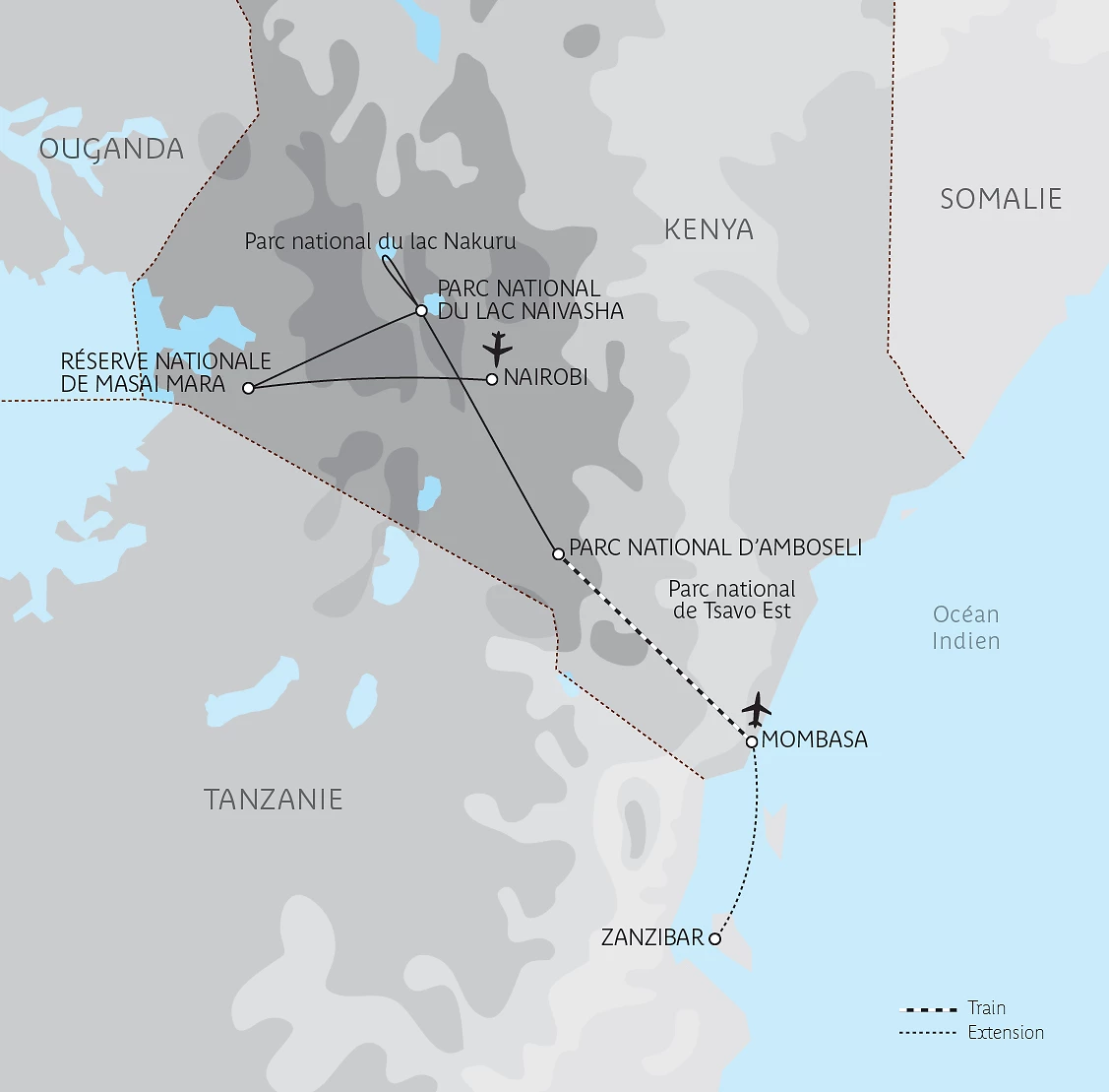 Carte Intensément Kenya en privé