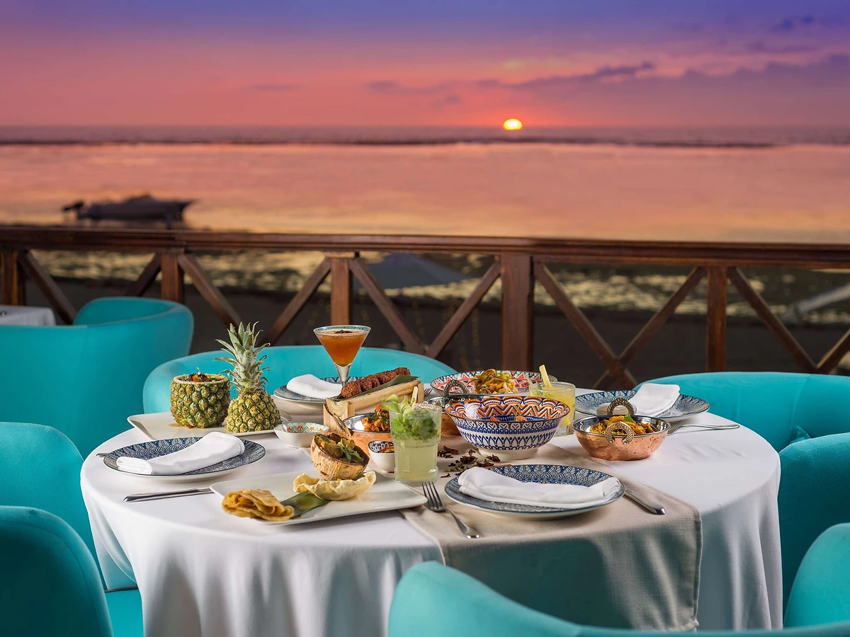 Repas servi dans l'un des restaurants de l'hôtel, Sofitel Mauritius L'imperial Resort & Spa