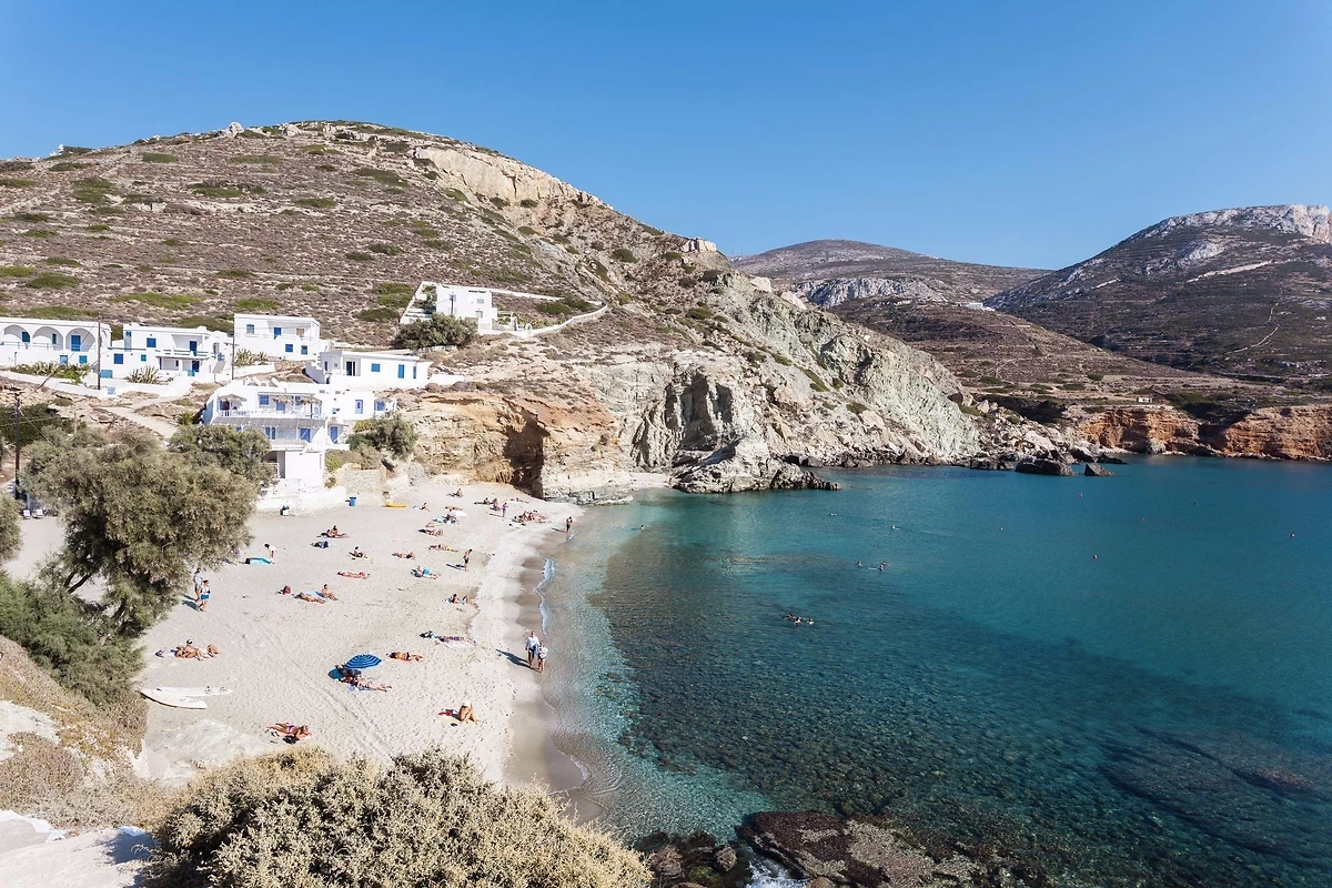 Plage, Anemi, Folegandros island, Cyclades, Grèce.